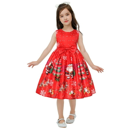 Leutsin Girls Baby Christmas Cosplay Long Skirt Santa Claus Print Princess Bowknot Performance Dress Skirt Christmas Dress
Leutsin Girls Baby Christmas Cosplay Long Skirt Santa Claus Print Princess Bowknot Performance Dress Skirt Christmas Dress