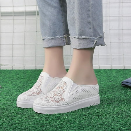 ERTUTUYI Casual Women s Non Slip Flowers Mesh Solid Color Slip On Thick Sole Breathable Work Single Shoes Slippers White 40
ERTUTUYI Casual Women s Non Slip Flowers Mesh Solid Color Slip On Thick Sole Breathable Work Single Shoes Slippers White 40