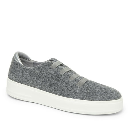 Dearfoams Women s Sport Foam Elastic Lace Slip On Sneaker