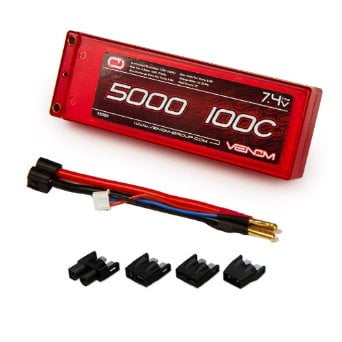 Venom Group International 100C 2S 7.4V 5000mAh Hardcase LiPO Battery ROAR Approved with UNI Plug Multi-Colored