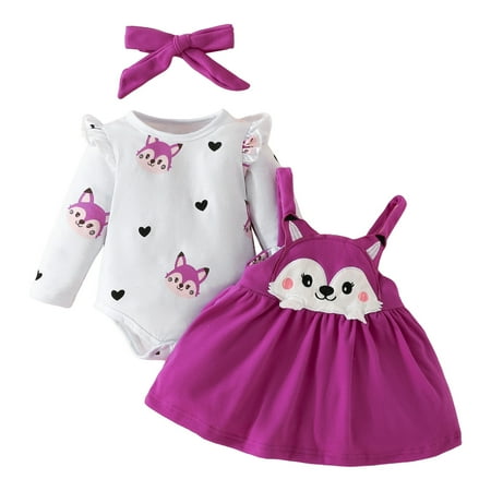 Baby Girls Outfits Long Sleeve Cartoon Print Romper Bodysuits Suspenders Skirts Bow Tie Headbands Trendy Clothes for Girls Size 0-3 Months
Baby Girls Outfits Long Sleeve Cartoon Print Romper Bodysuits Suspenders Skirts Bow Tie Headbands Trendy Clothes for Girls Size 0-3 Months