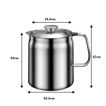 Gerich Stainless Steel Oil Strainer Pot Oil Storage Can Container Grease Container with Fine Mesh Strainer Suitable for Storing Fry Oil and Food Fat
Gerich Stainless Steel Oil Strainer Pot Oil Storage Can Container Grease Container with Fine Mesh Strainer Suitable for Storing Fry Oil and Food Fat