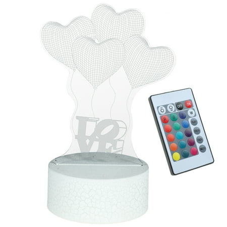 Heart Balloon Night Light 3D Lamp Bed Room Decor Bedroom Lights Nightlight Desk Lamps Color Changing LED
Heart Balloon Night Light 3D Lamp Bed Room Decor Bedroom Lights Nightlight Desk Lamps Color Changing LED