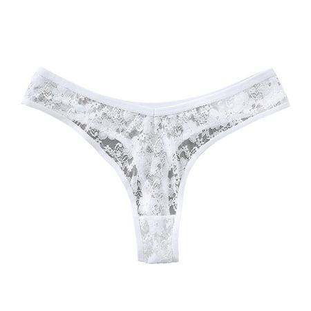 

Cathalem My Most Recent Orders Women Lace Thong Low Rise Hipster Seamless Breathable Mesh Thong High Women Underwear Underpants White Medium