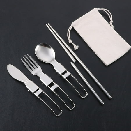 304 Stainless Steel Foldable Camping Spoon Fork Chopsticks Flatware Utensil Set
304 Stainless Steel Foldable Camping Spoon Fork Chopsticks Flatware Utensil Set