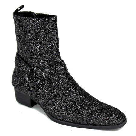 OSSTONE Dress Boots Glitter Chukka Boots for Men Zipper-up Leather Casual Heel Shoes JY015-Glitter-Black-7.5 Glitter Black
OSSTONE Dress Boots Glitter Chukka Boots for Men Zipper-up Leather Casual Heel Shoes JY015-Glitter-Black-7.5 Glitter Black
