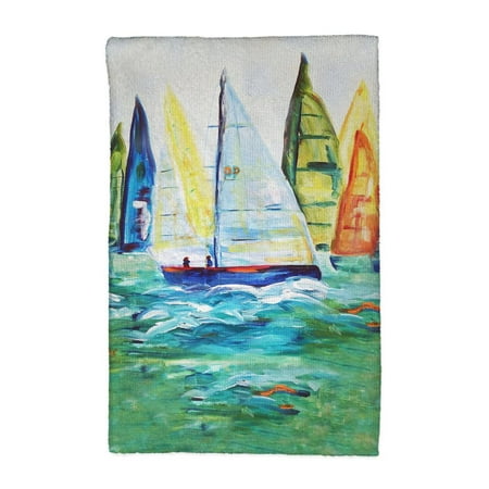 

Betsy Drake KT1368 16 x 25 in. Betsys Sailboats Kitchen Towel