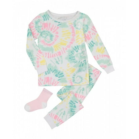 Sleep On It Infant/Toddler Girls Tie-Dye Pastels Snug Fit 2-Piece Pajama Sleep Set With Matching Socks - White (Sizes 12M-4T)
Sleep On It Infant/Toddler Girls Tie-Dye Pastels Snug Fit 2-Piece Pajama Sleep Set With Matching Socks - White (Sizes 12M-4T)