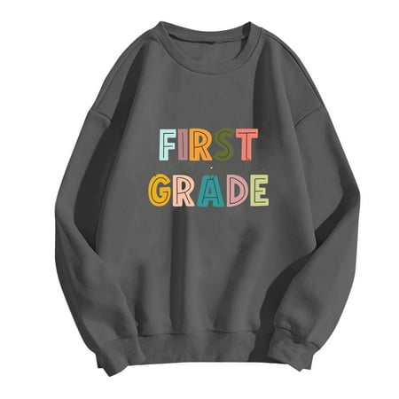 WUDATI Teacher Hoodless Sweatshirt for Women First Day of School Graphic Pullover Casual Long Sleeve Top Back to School Outfit for Daily Wear Classroom Fall Winter
WUDATI Teacher Hoodless Sweatshirt for Women First Day of School Graphic Pullover Casual Long Sleeve Top Back to School Outfit for Daily Wear Classroom Fall Winter