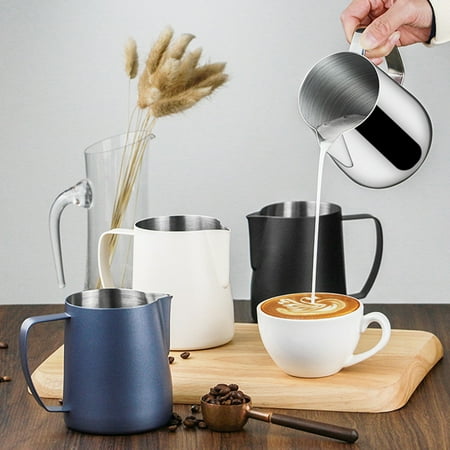 450ML Coffee Steaming Pitcher Food Grade Ergonomic Handle Milk Frothing Pitcher Stainless Steel V-shaped Mouth Milk Jug Cup Espresso Machine Accessories
450ML Coffee Steaming Pitcher Food Grade Ergonomic Handle Milk Frothing Pitcher Stainless Steel V-shaped Mouth Milk Jug Cup Espresso Machine Accessories