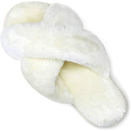 Womens Fuzzy House Slippers Cross Band Cozy Furry Plush Spa Slippers Sandals Memory Foam Soft Warm Flats Anti-Slip Indoor Outdoor Slides Shoes
Womens Fuzzy House Slippers Cross Band Cozy Furry Plush Spa Slippers Sandals Memory Foam Soft Warm Flats Anti-Slip Indoor Outdoor Slides Shoes