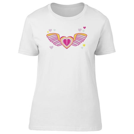 Cute Angel Winged Heart Tee Women's -Image by Shutterstock