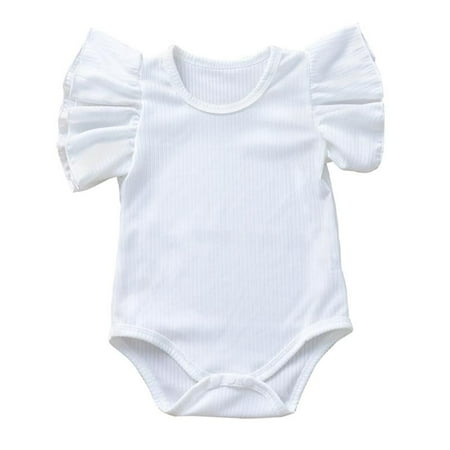 Newborn Baby Girl Romper Bodysuits Cotton Flutter Sleeve One-piece Rompers Outfits Clothes 
Newborn Baby Girl Romper Bodysuits Cotton Flutter Sleeve One-piece Rompers Outfits Clothes
