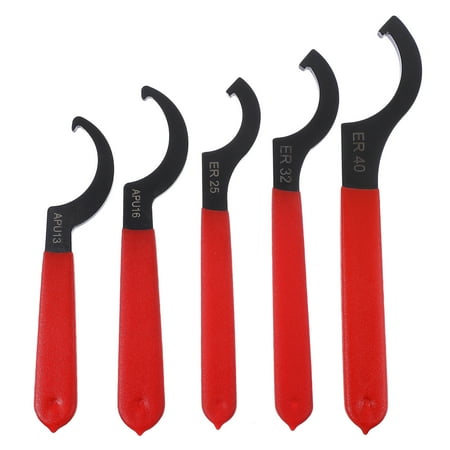 5pcs Universal C-Style Spanner Hook Head Wrenches Tools Set Steel Spanner