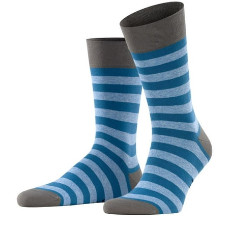 Men s Falke 12438 Sensitive Mapped Line Sock (Asche/Atlantic S)