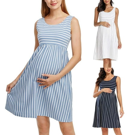 Tejiojio Maternity/Labor/Nursing Clothing Clearance Woman O-Neck Stripe Sleeveless Pregnant Maternity Nursing Dress
Tejiojio Maternity/Labor/Nursing Clothing Clearance Woman O-Neck Stripe Sleeveless Pregnant Maternity Nursing Dress