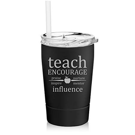 12 oz Tumbler Double Wall Stainless Steel Vacuum Insulated Coffee Travel Mug With Straw Teach Encourage Influence Teacher (Black)
12 oz Tumbler Double Wall Stainless Steel Vacuum Insulated Coffee Travel Mug With Straw Teach Encourage Influence Teacher (Black)