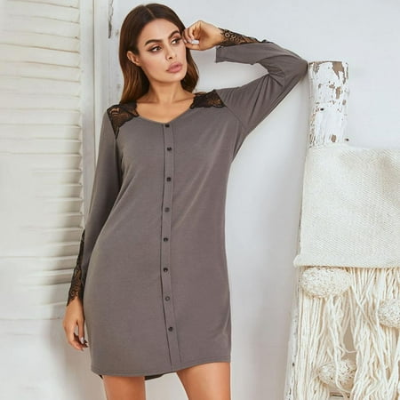 Autumn Spring Womens Nightgowns And Sleepshirts Sleep Sleep Shirts Lace Night Dress Short Sleeve Nightwear
Autumn Spring Womens Nightgowns And Sleepshirts Sleep Sleep Shirts Lace Night Dress Short Sleeve Nightwear