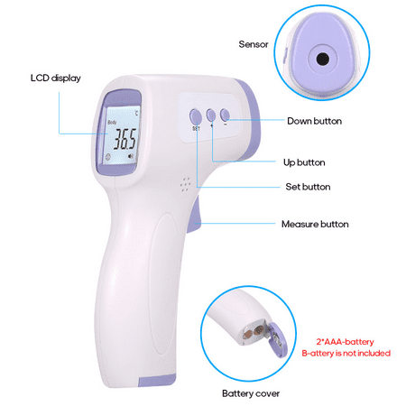 Toyella Infrared Thermometer Non-Contact Digital IR Thermal Camera White