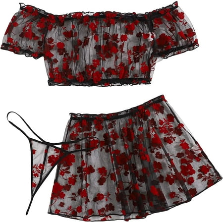ZWQIANSDFDFF Women s Plus Size 3 Piece Floral Print Sheer Mesh Bra and Panty Lingerie Set with Skirt
ZWQIANSDFDFF Women s Plus Size 3 Piece Floral Print Sheer Mesh Bra and Panty Lingerie Set with Skirt