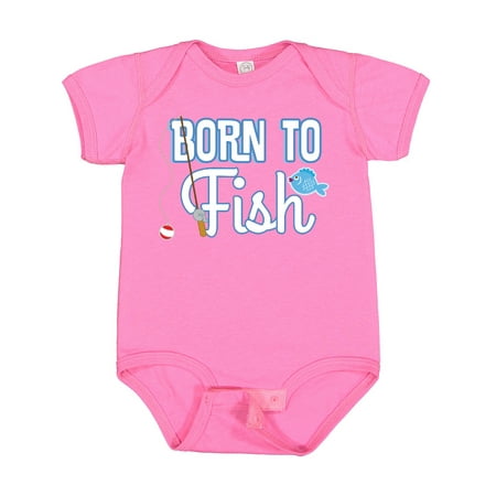 Inktastic Born to Fish Go Fishing Gift Baby Boy or Baby Girl Bodysuit