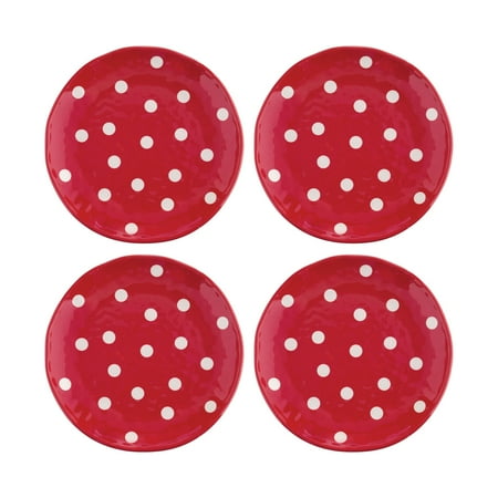 Gourmet Art 4-Piece 6 Inch Melamine Serving Plates/Appetizer Plates/Dessert Plates (Red Polka Dot)
Gourmet Art 4-Piece 6 Inch Melamine Serving Plates/Appetizer Plates/Dessert Plates (Red Polka Dot)