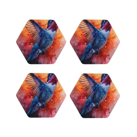 Vsdgher Vibrant Hummingbird Watercolor Art Leather Coasters for Drinks Durable Drink Coasters 4 Set for Tabletop Protection Luxurious Home Décor and Housewarming Gift-Hexagon
Vsdgher Vibrant Hummingbird Watercolor Art Leather Coasters for Drinks Durable Drink Coasters 4 Set for Tabletop Protection Luxurious Home Décor and Housewarming Gift-Hexagon