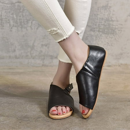 uikmnh Women Shoes Shoes Fashion Round Hook&loop Color Solid Flat Toe Sandals Heel Women s Women s Sandals Black 6.5
uikmnh Women Shoes Shoes Fashion Round Hook&loop Color Solid Flat Toe Sandals Heel Women s Women s Sandals Black 6.5