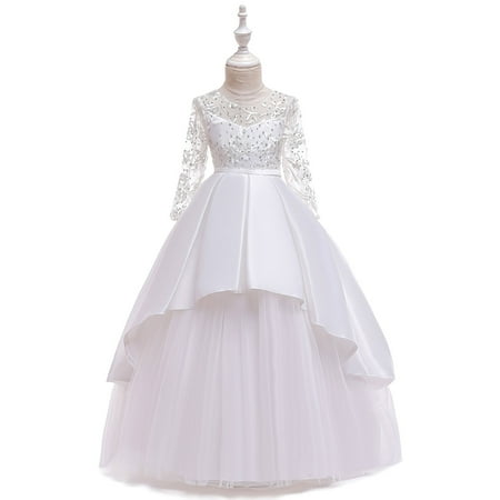 QISIWOLE Toddler Girls Lace Embroidery Flowers Net Yarn Temperament Bowknot Long Sleeve Birthday Party Gown Long Dresses Discount
QISIWOLE Toddler Girls Lace Embroidery Flowers Net Yarn Temperament Bowknot Long Sleeve Birthday Party Gown Long Dresses Discount
