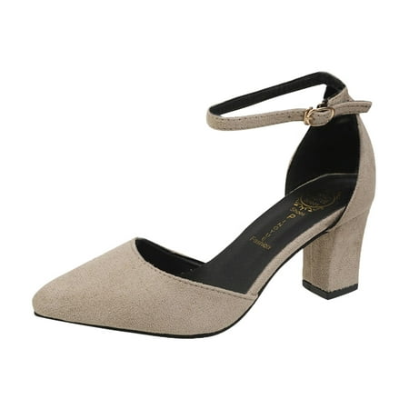 GNEIKDEING Spring And Summer Women Sandals Thick Heel High Heel Buckle Solid Color Pointed Toe Casual Gift on Clearance
GNEIKDEING Spring And Summer Women Sandals Thick Heel High Heel Buckle Solid Color Pointed Toe Casual Gift on Clearance