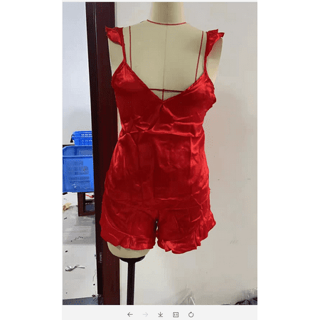 Women Sexy 2PCS Lingerie Set Loose Solid Color Sling Low Chest Ruffle Top Short Elastic Band Pants Summer Sleepwear Set
Women Sexy 2PCS Lingerie Set Loose Solid Color Sling Low Chest Ruffle Top Short Elastic Band Pants Summer Sleepwear Set
