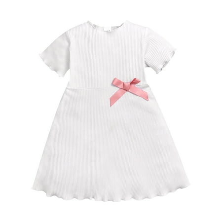 Baby Girls Dress Solid Color Short Sleeve Dress 1PCS Summer Dress 18-24 Months White
Baby Girls Dress Solid Color Short Sleeve Dress 1PCS Summer Dress 18-24 Months White