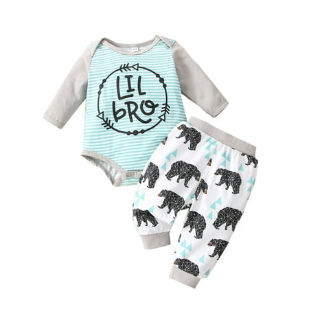Frobukio Newborn Infant Baby Boys Girls 3Pcs Autumn Clothes Set Long Sleeve Letter Bodysuit Top Pants Hat Gray Beer 18-24 Months
Frobukio Newborn Infant Baby Boys Girls 3Pcs Autumn Clothes Set Long Sleeve Letter Bodysuit Top Pants Hat Gray Beer 18-24 Months