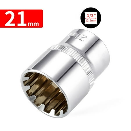 12 Point Mirror Short Socket Head 1/2inch Drive Torx Bit Ratchet Wrench Adapter