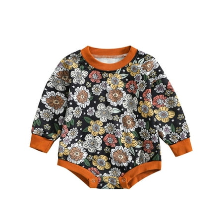 Peyakidsaa Toddler Baby Boys Girls Romper Long Sleeve Round Neck Flower Print Buttons Short Romper
Peyakidsaa Toddler Baby Boys Girls Romper Long Sleeve Round Neck Flower Print Buttons Short Romper