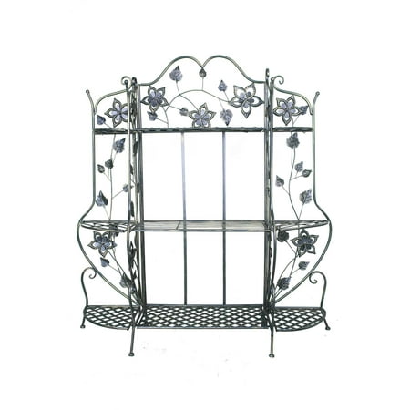 Blackened Brass Bakers Rack with 3 Shelves