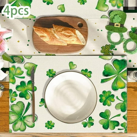 Fall Decor 4PCS Irish Festival Linen Printed Placemat Festival Western Restaurant Heat Insulation Table Mat
Fall Decor 4PCS Irish Festival Linen Printed Placemat Festival Western Restaurant Heat Insulation Table Mat