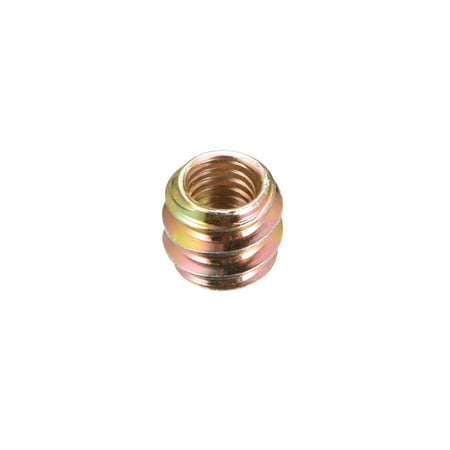 M6 10mm Length Insert Nuts Carbon Steel Zinc Plated 50 Pack
