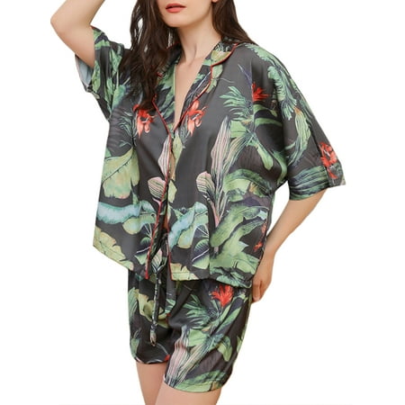 Liacowi Women Pajama Set Print Short Sleeve Shirts Tops and Shorts 2 Piece Sleepwear Loungewear
Liacowi Women Pajama Set Print Short Sleeve Shirts Tops and Shorts 2 Piece Sleepwear Loungewear