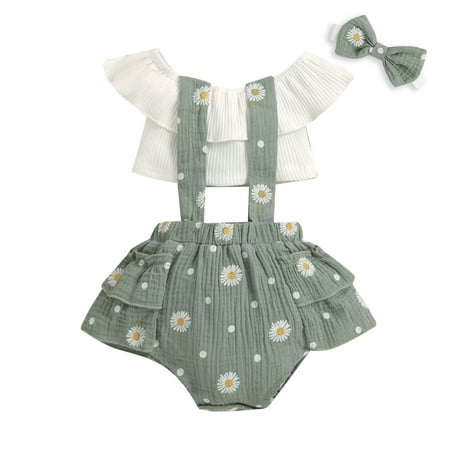 Outfits Set For Girls Sleeveless Floral Prints Romper Bodysuit Suspenders Skirts Headbands Outfits
Outfits Set For Girls Sleeveless Floral Prints Romper Bodysuit Suspenders Skirts Headbands Outfits