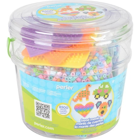 Perler Beads Fuse Bead Activity Bucket for Arts and Crafts, 8500 Beads