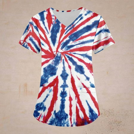 Sksloeg Scrubs American Flag Print Patriotic Top Comfort Scrubs Women s V-Neck Workwear Short Sleeve Shirts Nursing Working Uniform Blue XL
Sksloeg Scrubs American Flag Print Patriotic Top Comfort Scrubs Women s V-Neck Workwear Short Sleeve Shirts Nursing Working Uniform Blue XL