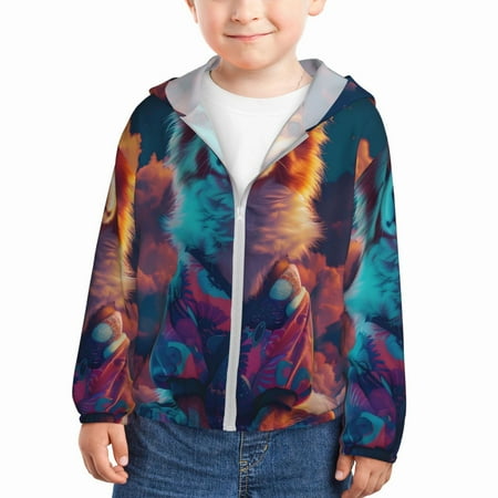 Ocsxa Starry Sky White Cloud Puppy Print Kids Active Zipper Sun Protection Jacket Boys Girls Hooded Cooling Shirt-5 Years 
Ocsxa Starry Sky White Cloud Puppy Print Kids Active Zipper Sun Protection Jacket Boys Girls Hooded Cooling Shirt-5 Years