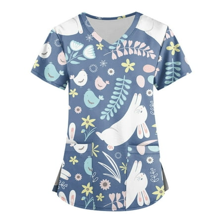 Mlqidk Easter Printed Scrub Tops for Women Breathable Easter Eggs Bunny Pattern V-Neck T-Shirts Tee Scrubs Top with Pockets
Mlqidk Easter Printed Scrub Tops for Women Breathable Easter Eggs Bunny Pattern V-Neck T-Shirts Tee Scrubs Top with Pockets