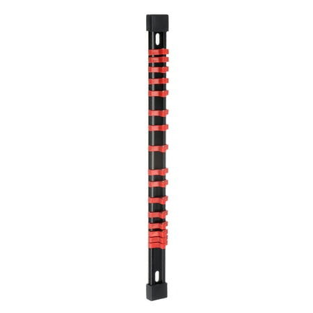 Socket Organizer 1/4 Drive x 16 Clips Portable Socket Clip Rail Holder Red