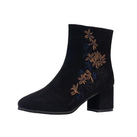 Women s Single Mile Fashionable Round Head Ethnic Style Embroidered Thick Square Heel Retro Side Zipper Mid Well Boots
Women s Single Mile Fashionable Round Head Ethnic Style Embroidered Thick Square Heel Retro Side Zipper Mid Well Boots