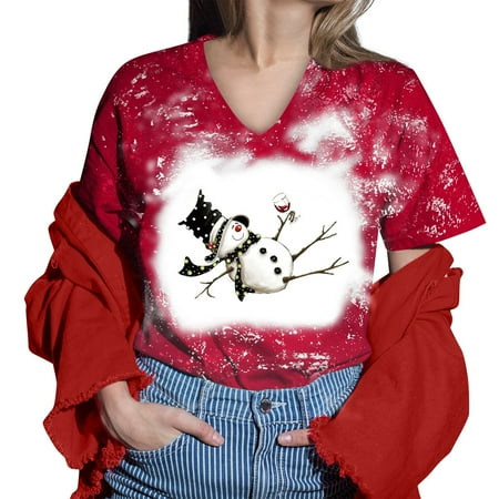 nsendm plus Size Bra Women Christmas Printed Shirt For Womens Casual Short Tie Dye Sleeves Tops V Top for Women Shirt Red Medium
nsendm plus Size Bra Women Christmas Printed Shirt For Womens Casual Short Tie Dye Sleeves Tops V Top for Women Shirt Red Medium