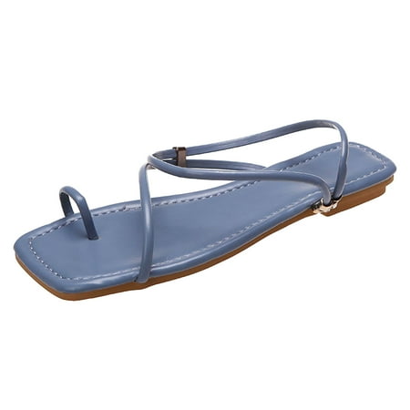 dmqupv Supportive Shoes for Women Sandals Women Flip Flops Square Toe Strap Beach Sandals Womens Snakeskin Sandals Blue 7
dmqupv Supportive Shoes for Women Sandals Women Flip Flops Square Toe Strap Beach Sandals Womens Snakeskin Sandals Blue 7