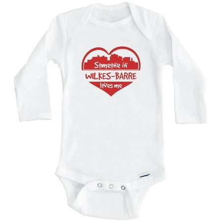 Someone in Wilkes-Barre Loves Me Wilkes-Barre Pennsylvania Skyline Heart One Piece Baby Bodysuit (Long Sleeve) 6-9 Months White
Someone in Wilkes-Barre Loves Me Wilkes-Barre Pennsylvania Skyline Heart One Piece Baby Bodysuit (Long Sleeve) 6-9 Months White