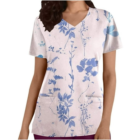 Yyeselk Scrub Top with Pockets Women V Neck Froal Graphic Print Tops Nursing Working Uniform Short Sleeve T-Shirts Nurse Nursing Blouses Tee Shirts T-Shirts Tshirt(Pink L)
Yyeselk Scrub Top with Pockets Women V Neck Froal Graphic Print Tops Nursing Working Uniform Short Sleeve T-Shirts Nurse Nursing Blouses Tee Shirts T-Shirts Tshirt(Pink L)